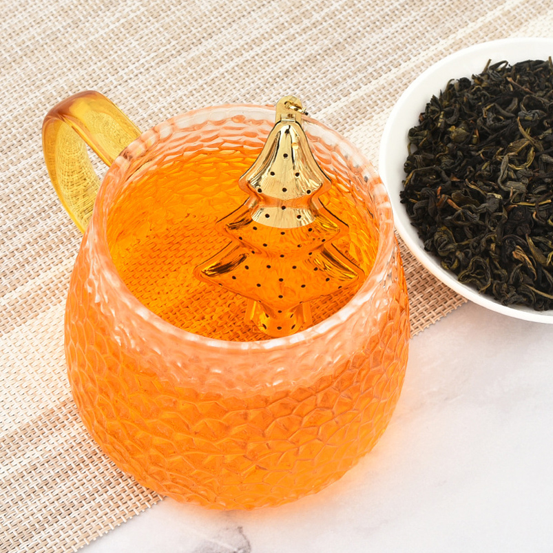 Infusor de Acero Inoxidable Diseño Arbolito - Dorado